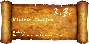 Kleiner Zamfira névjegykártya